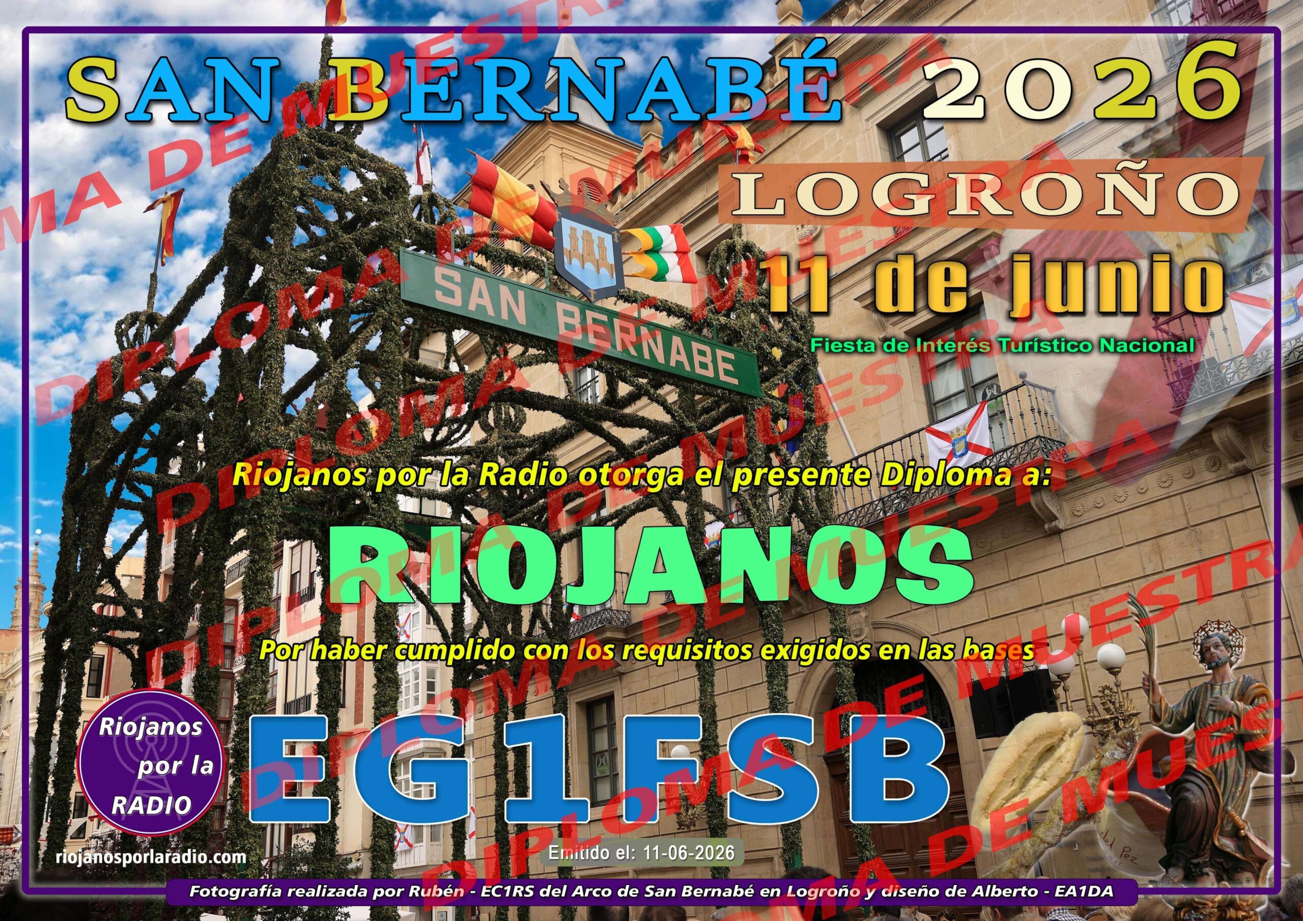 7º DIPLOMA FIESTAS DE SAN BERNABÉ